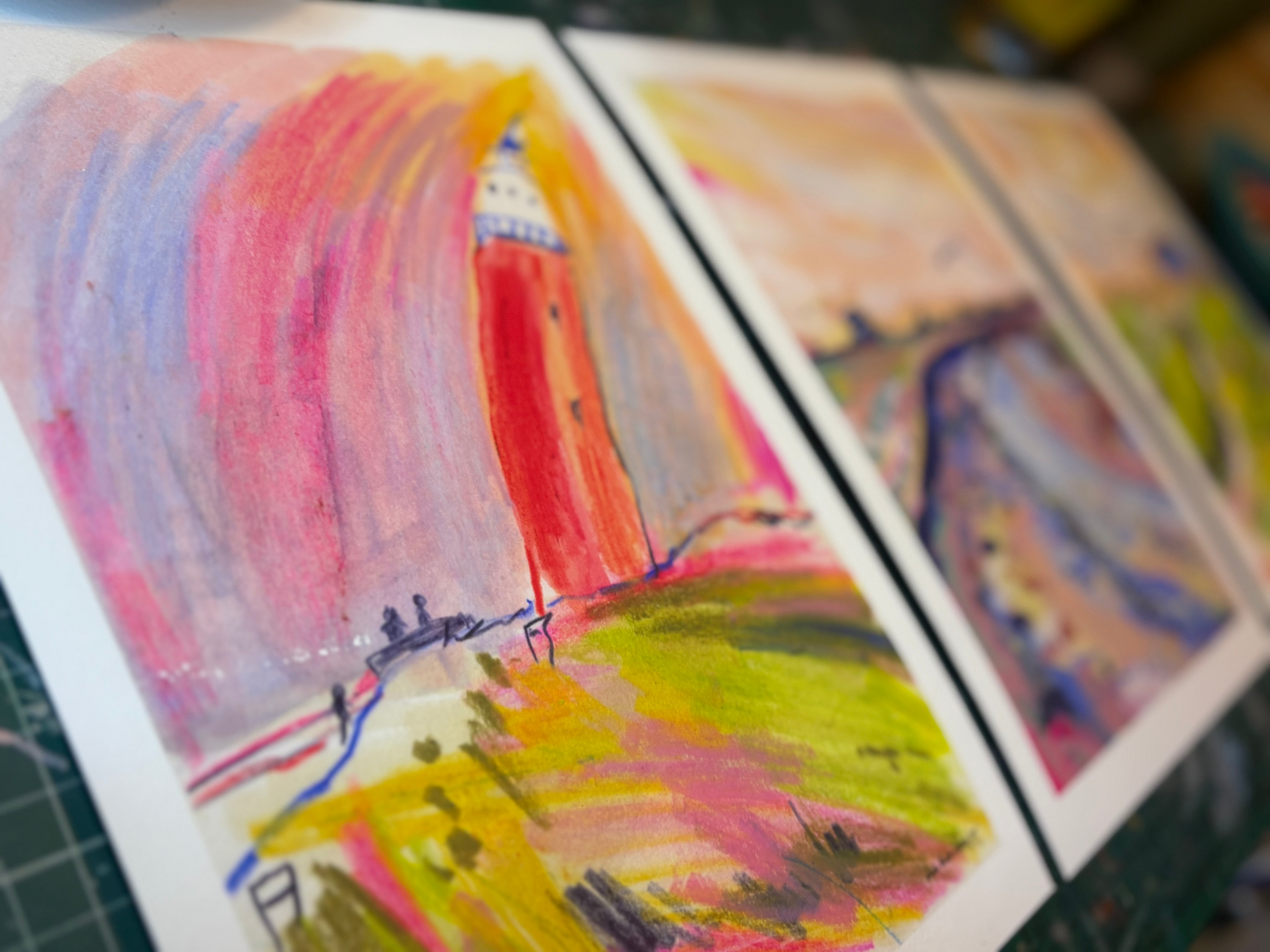 Colorful abstract art on a white background